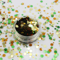 Mixed solvent resistant cunky glitter for nails